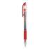 uni-ball Signo GRIP Gel Pen, Stick, Medium 0.7 mm, Red Ink, Silver/Red Barrel, Dozen (65452)