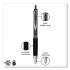 uni-ball Signo 207 Gel Pen, Retractable, Micro 0.5 mm, Black Ink, Smoke/Black Barrel, Dozen (61255)