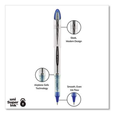 Blue Ink Uniball Vision Elite Roller Ball Pen Bold 5 Pens Per Order 