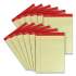 Universal Perforated Ruled Writing Pads, Wide/Legal Rule, Red Headband, 50 Canary-Yellow 8.5 x 11.75 Sheets, Dozen (10630)