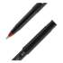 uni-ball ONYX Roller Ball Pen, Stick, Micro 0.5 mm, Red Ink, Black Matte Barrel, Dozen (60042)