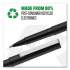 uni-ball Roller Ball Pen, Stick, Micro 0.5 mm, Green Ink, Black Matte Barrel, Dozen (60154)