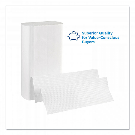 Pacific Blue Select Folded Paper Towels, 1-Ply, 9.2 x 9.4, White, 250/Pack, 16 Packs/Carton (20389)
