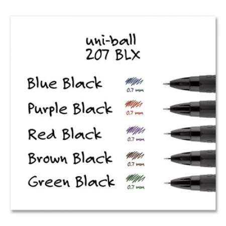 uni-ball 207 BLX SERIES RETRACTABLE GEL PEN, 0.7 MM, BLACK INK, TRANSLUCENT BLACK BARREL (1837931)