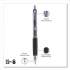uni-ball Signo 207 Gel Pen, Retractable, Medium 0.7 mm, Purple Ink, Smoke/Black/Purple Barrel, Dozen (70221)