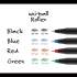 uni-ball Roller Ball Pen, Stick, Micro 0.5 mm, Red Ink, Black Matte Barrel, Dozen (60152)