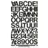 Chartpak Press-On Vinyl Letters and Numbers, Self Adhesive, Black, 1"h, 88/Pack (01030)
