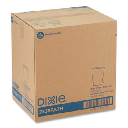 Dixie Pathways Paper Hot Cups, 8 oz, 50 Sleeve, 20 Sleeves/Carton (2338PATH)