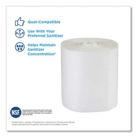 Dixie Foodservice Surface System Quat-Compatible Disposable Wipe Refill, 1-Ply, 8.1 x 12, White, 135 Sheets/Roll, 6 Rolls/Carton (29710)