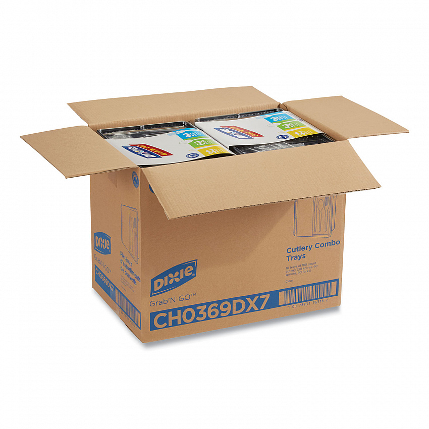 Heavyweight Polystyrene Cutlery, Fork/Knife/Spoon, Plastic, Clear, 180/Pack, 10 Packs/Carton (CH0369DX7)
