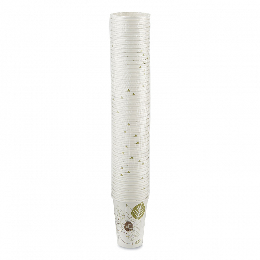 Pathways Paper Hot Cups, 16 oz, White/Brown, 50/Pack (2346PATHPK)