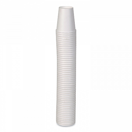Paper Hot Cups, 10 oz, White, 50/Sleeve, 20 Sleeves/Carton (2340W)