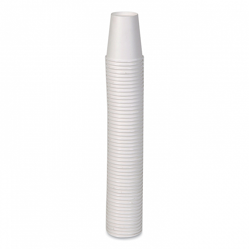 Paper Hot Cups, 10 oz, White, 50/Sleeve, 20 Sleeves/Carton (2340W)