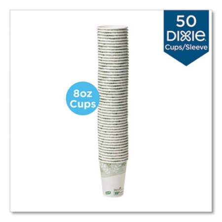 Dixie PLA Hot Cups 8 oz, Viridian Design, 50/Pack (2338PLAPK)