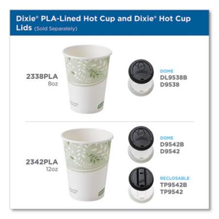 Dixie PLA Hot Cups, 8 oz, Viridian Design, 50/Sleeve, 20 Sleeves/Carton (2338PLA)