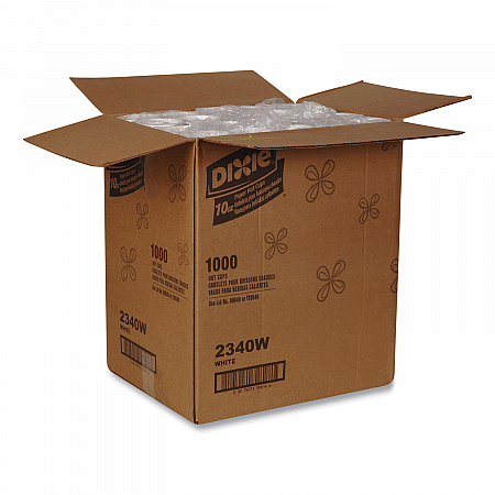 Paper Hot Cups, 10 oz, White, 50/Sleeve, 20 Sleeves/Carton (2340W)