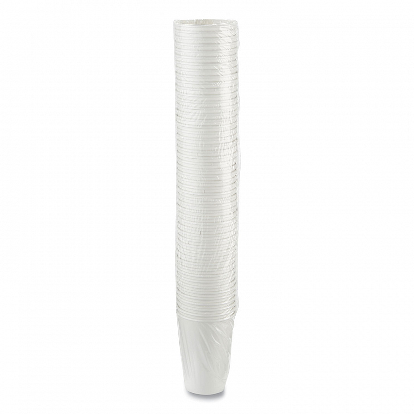 Paper Hot Cups, 16 oz, White, 50/Sleeve, 20 Sleeves/Carton (2346W)