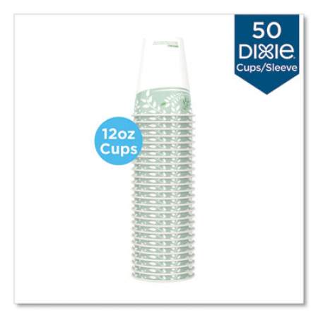 Dixie PLA Hot Cups, 12 oz, Viridian Design, 50/Pack (2342PLAPK)