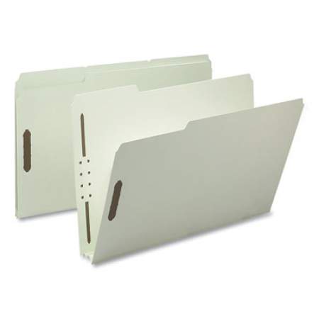 Smead 100% Recycled Pressboard Fastener Folders, Legal Size, Gray-Green, 25/Box (20004)