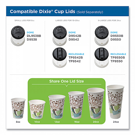 PerfecTouch Paper Hot Cups, 10 oz, Coffee Haze Design, 25/Pack (5310DXPK)