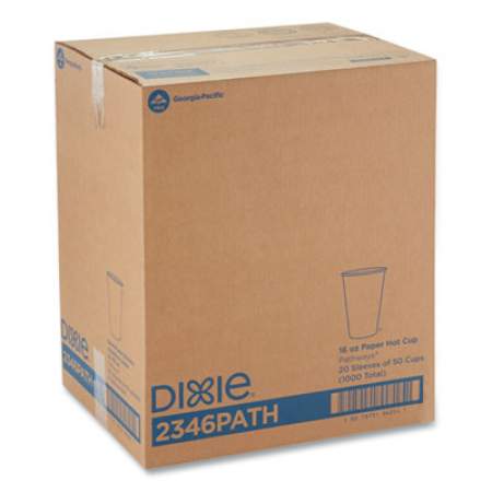 Dixie Pathways Paper Hot Cups, 16 oz, 50 Sleeve, 20 Sleeves Carton (2346PATH)