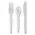 Heavyweight Polystyrene Cutlery, Fork/Knife/Spoon, Plastic, Clear, 180/Pack, 10 Packs/Carton (CH0369DX7)
