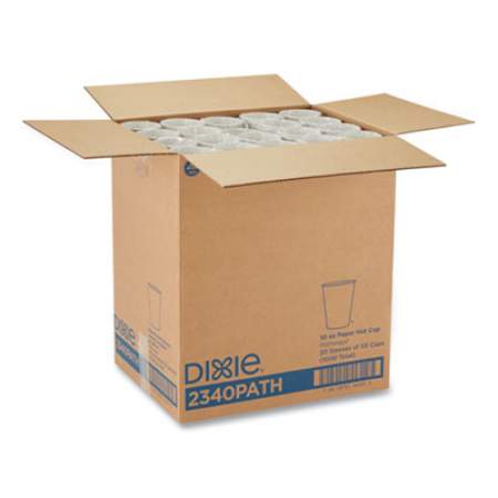 Dixie Pathways Paper Hot Cups, 10 oz, 50 Sleeve, 20 Sleeves/Carton (2340PATH)