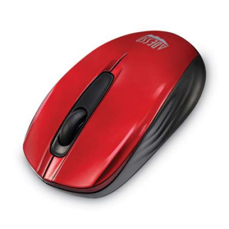 Adesso iMouse S50 Wireless Mini Mouse, 2.4 GHz Frequency/33 ft Wireless Range, Left/Right Hand Use, Red (IMOUSES50R)