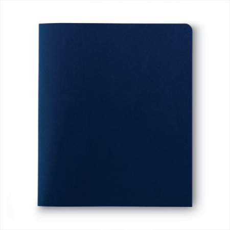 Smead Two-Pocket Folder, Textured Paper, 100-Sheet Capacity, 11 x 8.5, Dark Blue, 25/Box (87854)