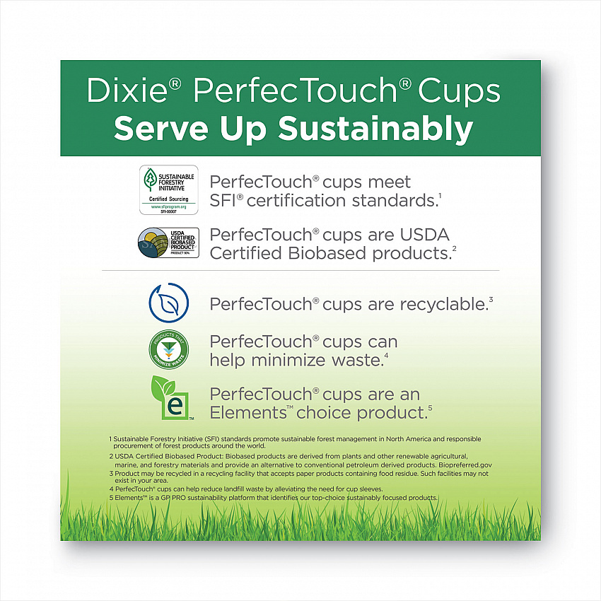 PerfecTouch Hot/Cold Cups, 12 oz, Paper, White, 50/Bag, 20 Bags/Carton (5342W)