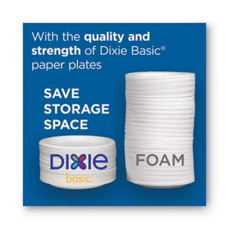 Dixie Everyday Disposable Dinnerware, Individually Wrapped, Bowl, 12 oz, White, 500/Carton (DBB12WR1)