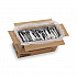 Wrapped Tableware/Napkin Packets, Mediumweight, Fork/Knife/Napkin/Spoon, Plastic, Black, 250/Carton (CH56NSPC7)