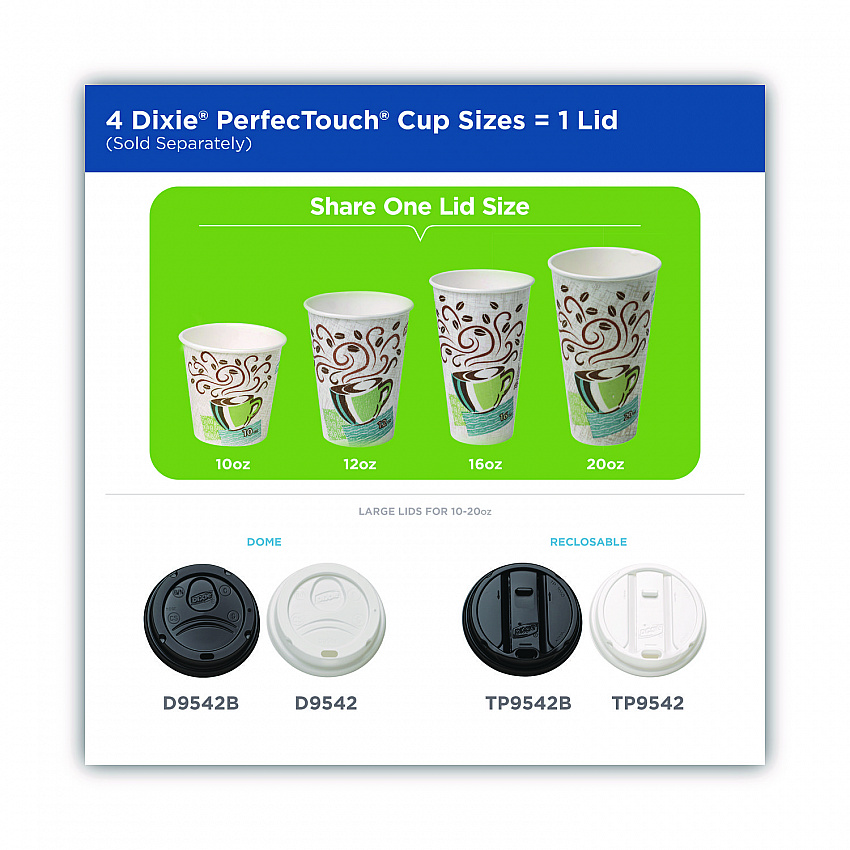 PerfecTouch Paper Hot Cups, 20 oz, Coffee Haze Design, 25/Pack (5320CDPK)