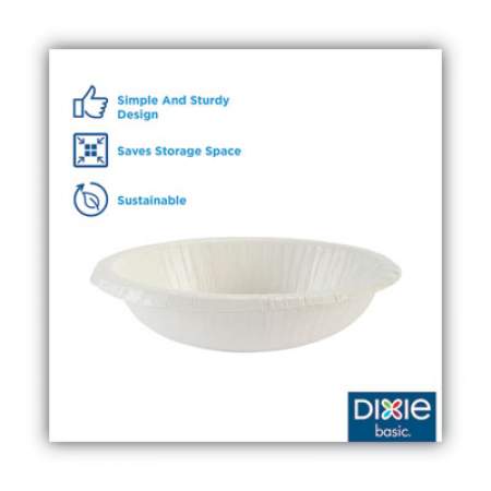 Dixie Everyday Disposable Dinnerware, Individually Wrapped, Bowl, 12 oz, White, 500/Carton (DBB12WR1)