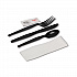 Wrapped Tableware/Napkin Packets, Mediumweight, Fork/Knife/Napkin/Spoon, Plastic, Black, 250/Carton (CH56NSPC7)