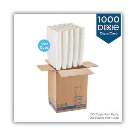 Dixie PerfecTouch Hot/Cold Cups, 12 oz, White, 50/Bag, 20 Bags/Carton (5342W)