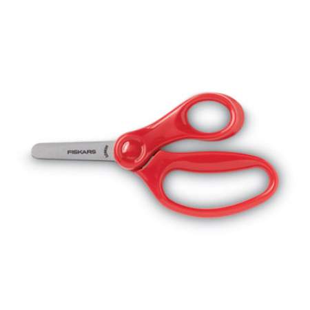Fiskars Kids/Student Scissors, Rounded Tip, 5" Long, 1.75" Cut Length, Assorted Straight Handles, 12/Pack (95017197J)