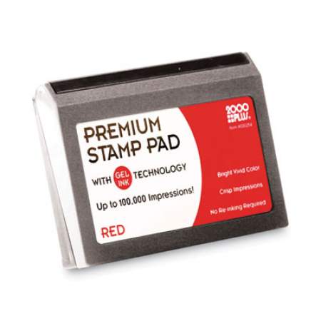 COSCO Microgel Stamp Pad for 2000 PLUS, 3 1/8 x 6 1/6, Red (030257)