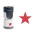 ACCUSTAMP Pre-Inked Round Stamp with Microban, Star, 5/8" dia., Red (030726)