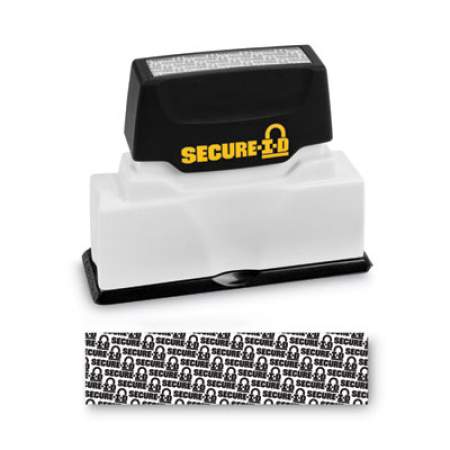 COSCO Secure-I-D Security Stamp, Obscures Area 2 1/2 x 5/16, Black (034590)