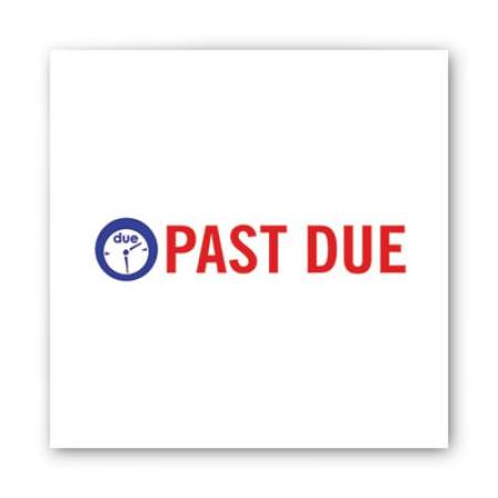 ACCUSTAMP2 Pre-Inked Shutter Stamp, Red/Blue, PAST DUE, 1 5/8 x 1/2 (035543)