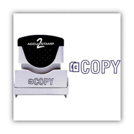 ACCUSTAMP2 Pre-Inked Shutter Stamp, Blue, COPY, 1 5/8 x 1/2 (035581)