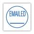 ACCUSTAMP Pre-Inked Round Stamp, EMAILED, 5/8" dia, Blue (035655)