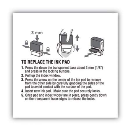COSCO 2000PLUS Replacement Ink Pad for 2000PLUS 1SI20PGL, Red (065467)