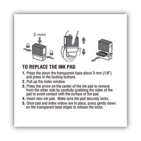 COSCO 2000PLUS Replacement Ink Pad for 2000PLUS 1SI30PGL, Black (065468)