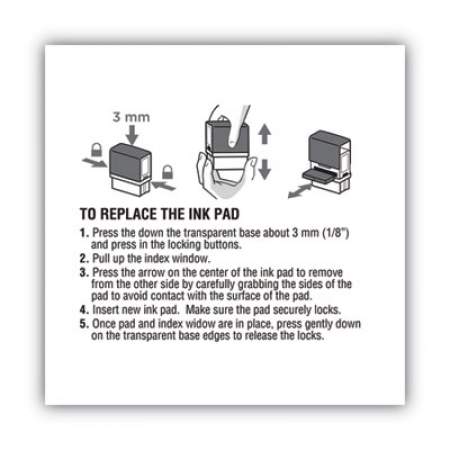 COSCO 2000PLUS Replacement Ink Pad for 2000PLUS 1SI40PGL and 1SI40P, Red (065473)