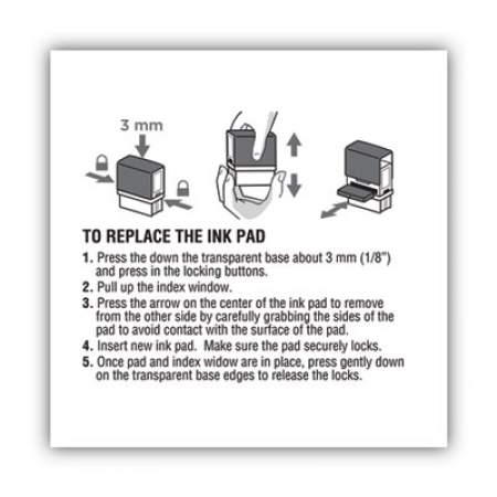 COSCO 2000PLUS Replacement Ink Pad for 2000PLUS 1SI15P, Black (065487)
