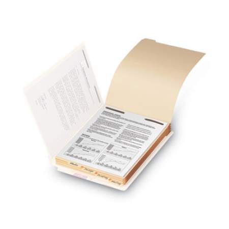 Smead Stackable Folder Dividers w/ Fasteners, 1/5-Cut End Tab, Letter Size, Manila, 50/Pack (35600)