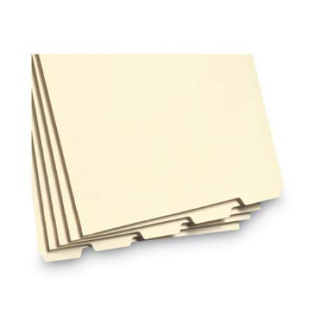 Smead Stackable Folder Dividers w/ Fasteners, 1/5-Cut End Tab, Letter Size, Manila, 50/Pack (35600)
