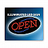 LED OPEN Sign, 10.5 x 20.13, Red and Blue Graphics (098099)